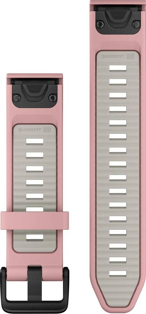 Garmin Quickfit Watch Bands Dust Rose/fog Gray Silicone Garmin
