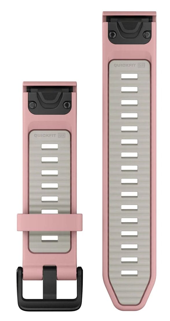 Garmin Quickfit Watch Bands 20mm Dust Rose/fog Gray Silicone Garmin Garmin Quickfit Watch Bands 20mm Dust Rose/fog Gray Silicone Garmin