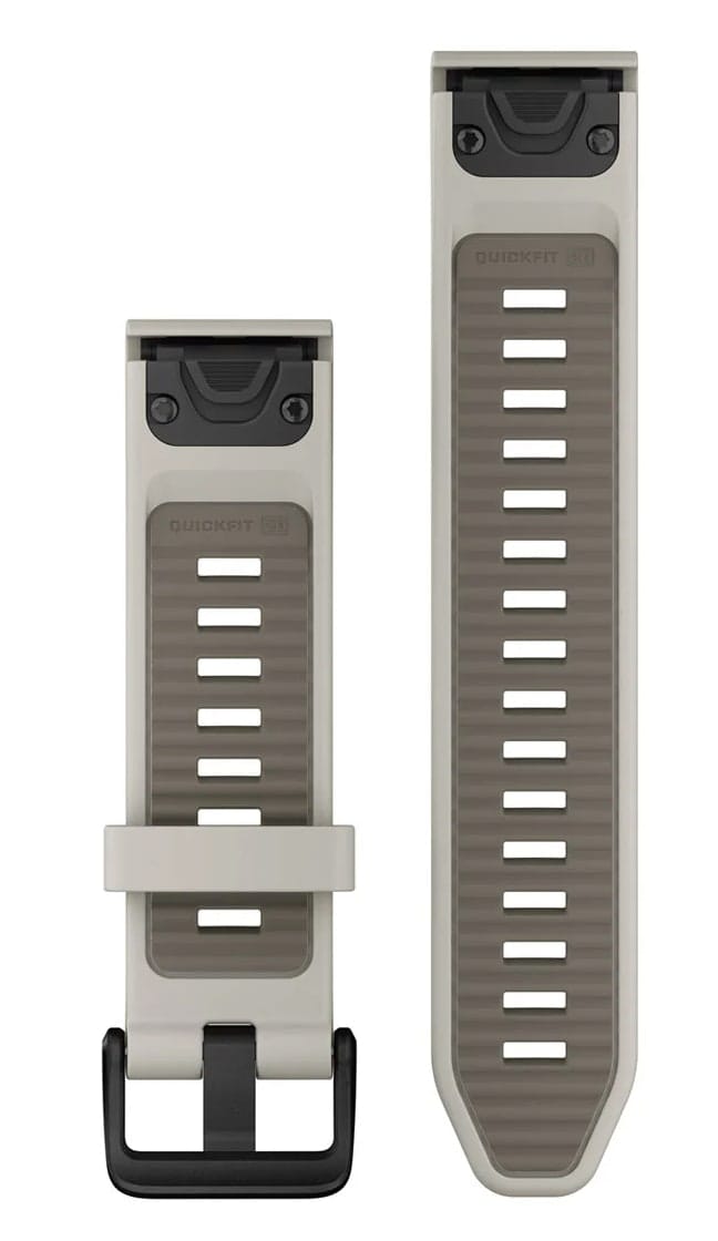 Garmin Quickfit Watch Bands 20mm Fog Gray/dark Sandstone Silicone Garmin Garmin Quickfit Watch Bands 20mm Fog Gray/dark Sandstone Silicone Garmin