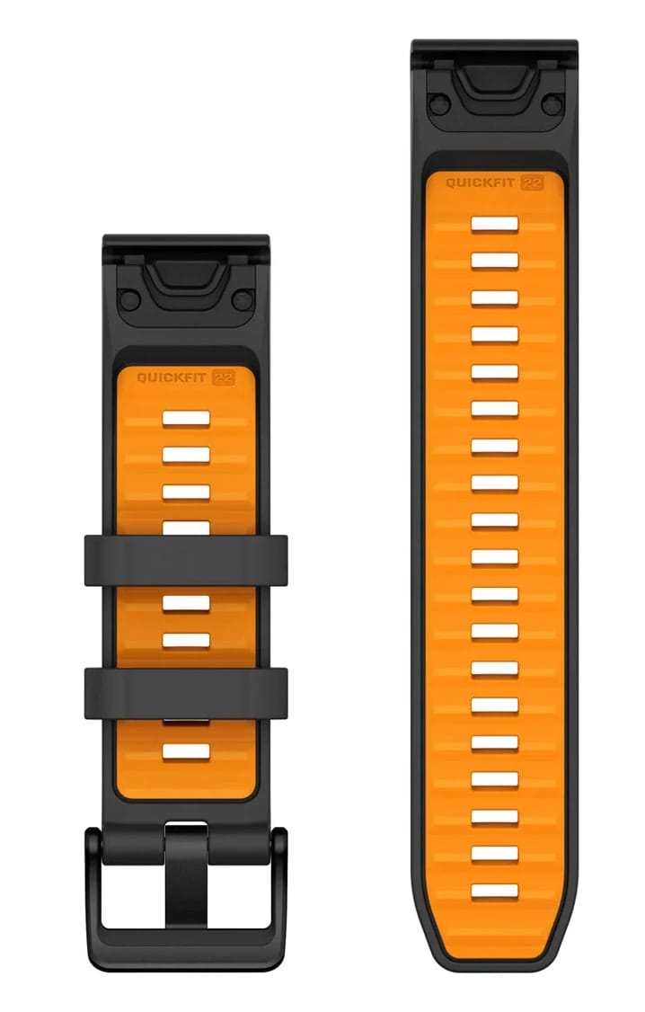 Garmin Quickfit Watch Bands Graphite/spark Orange Silicone Garmin Garmin Quickfit Watch Bands Graphite/spark Orange Silicone Garmin