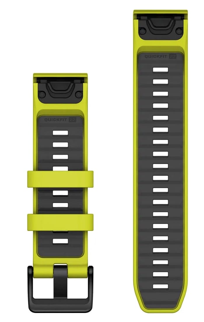 Garmin Quickfit Watch Bands Amp Yellow/graphite Silicone Garmin Garmin Quickfit Watch Bands Amp Yellow/graphite Silicone Garmin