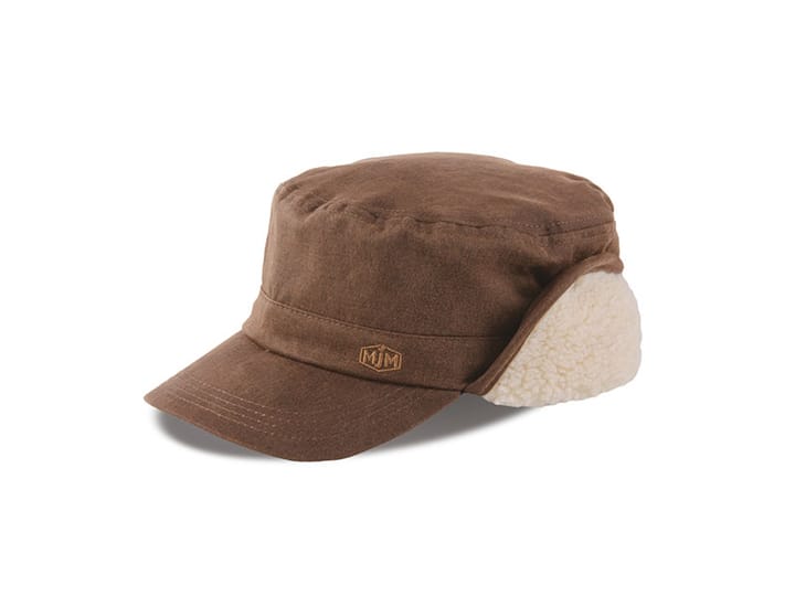 MJM Winter Cap EL Faux Suede Brown MJM
