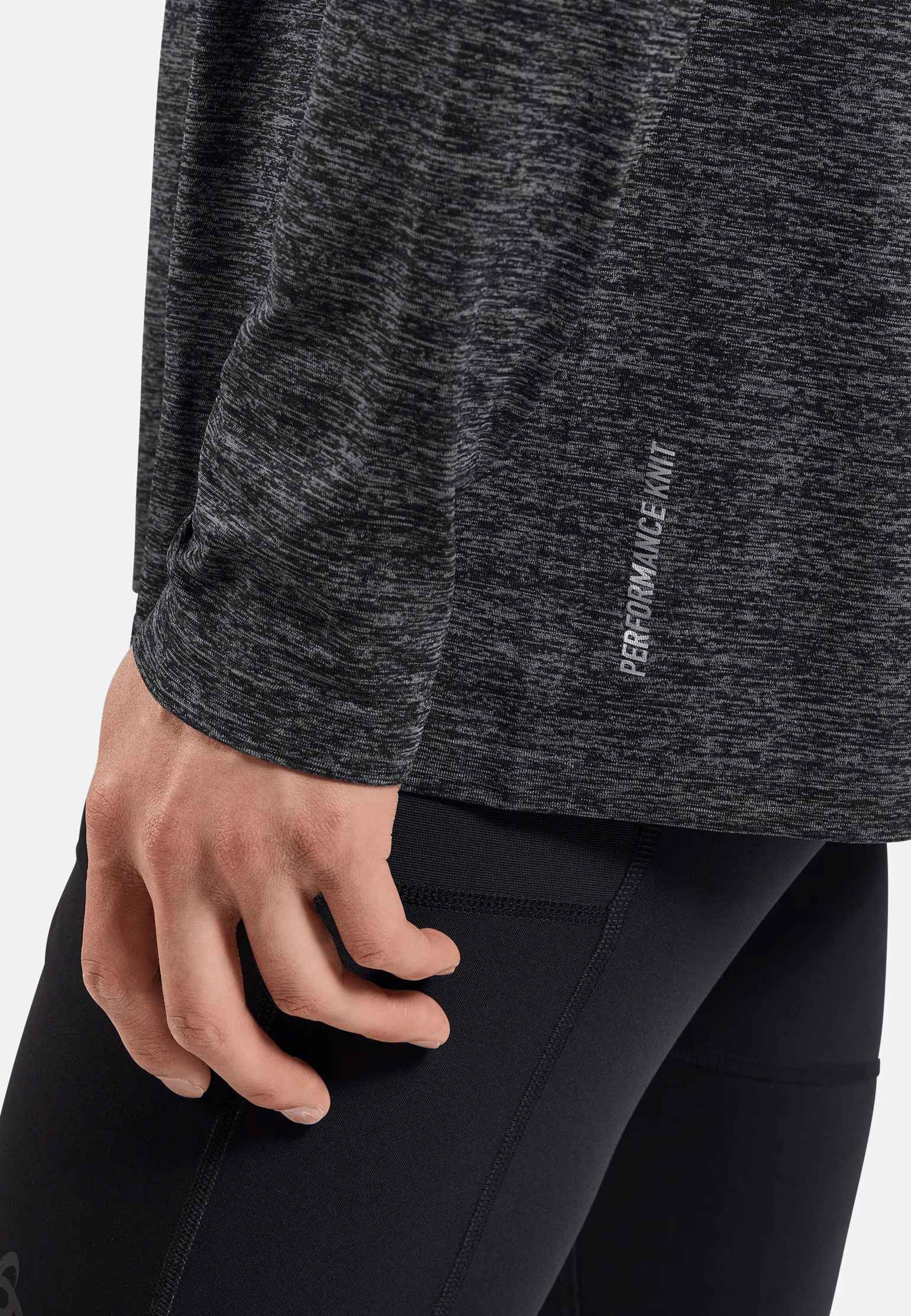 Odlo Men's T-shirt Crew Neck Long Sleeve Essential Seamless Grey Melange
