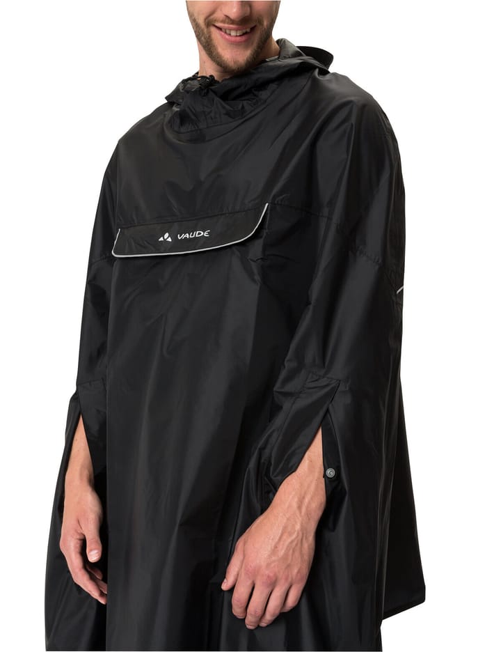 VAUDE Unisex Valdipino Rain Poncho Black VAUDE