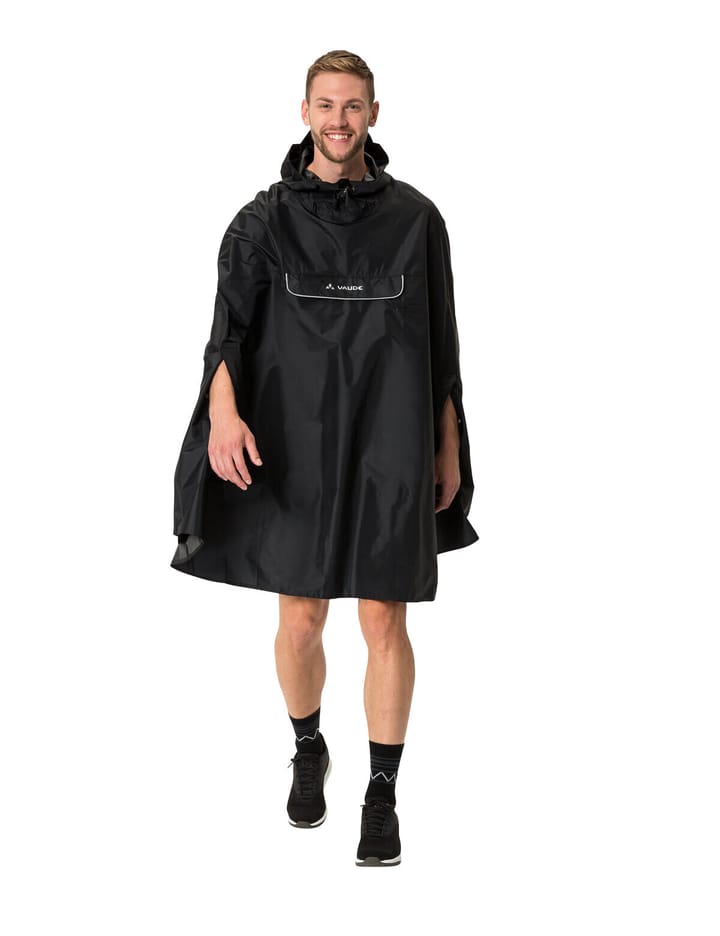 VAUDE Unisex Valdipino Rain Poncho Black VAUDE