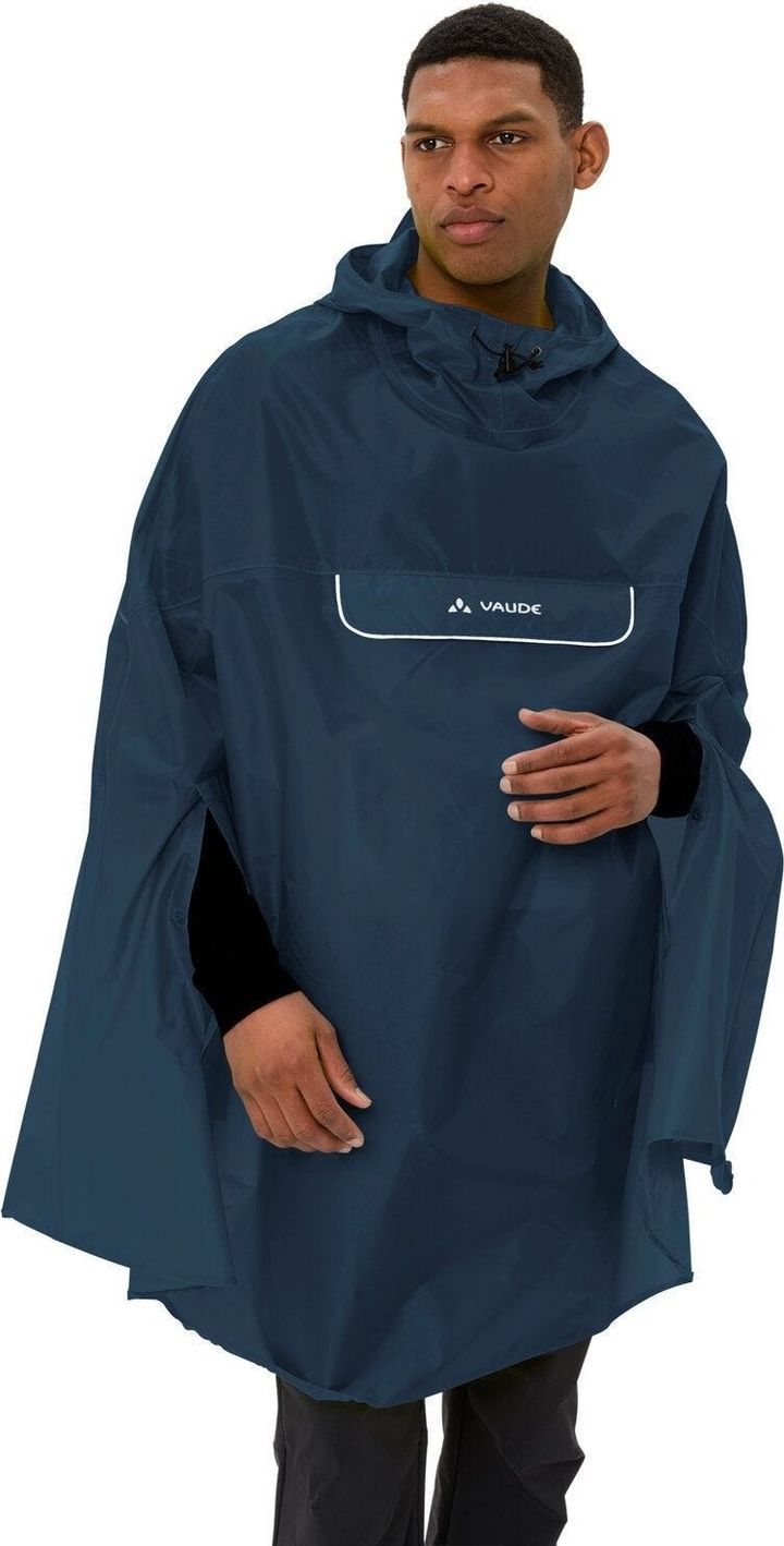 VAUDE Unisex Valdipino Rain Poncho Dark Sea Uni VAUDE