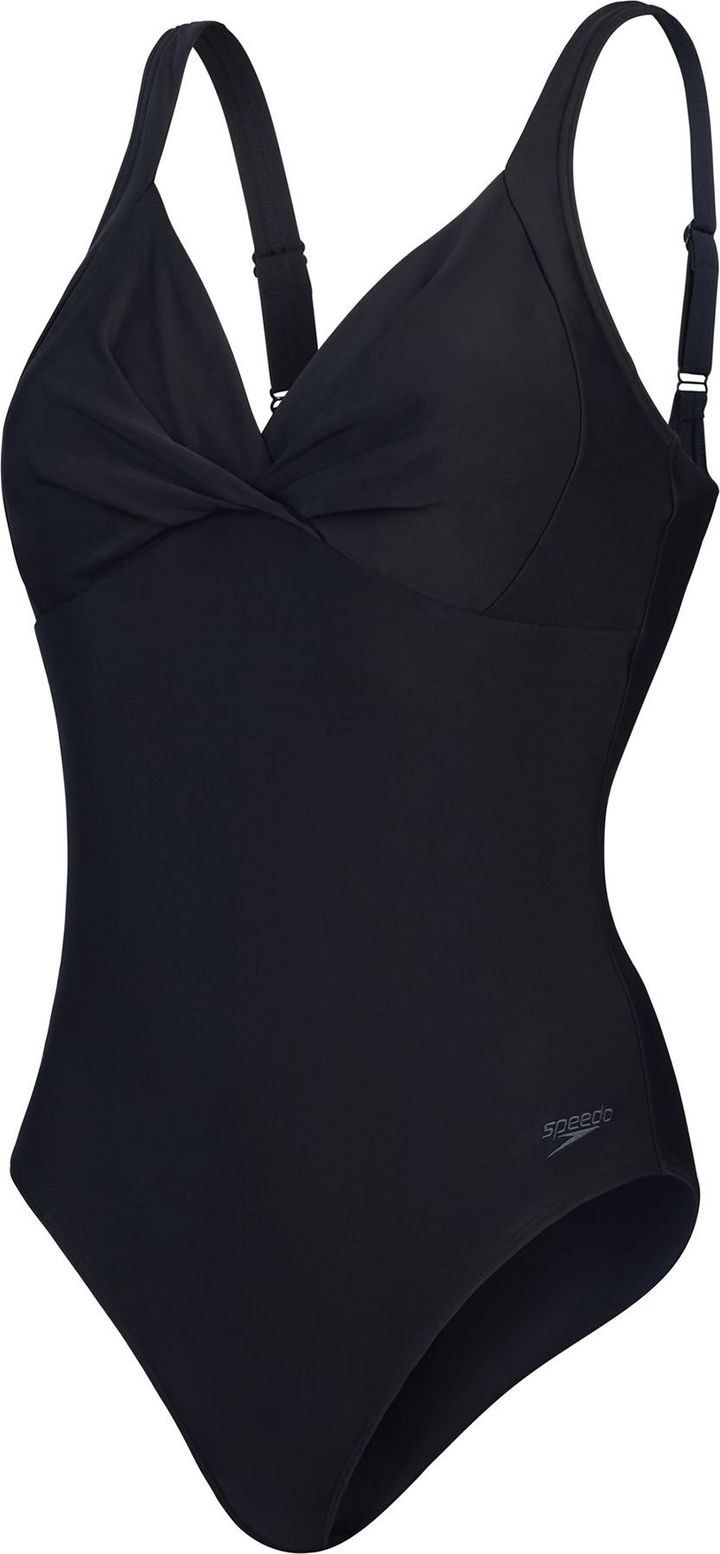 Speedo Women's Shaping Cross Knot 1 Piece Black Speedo