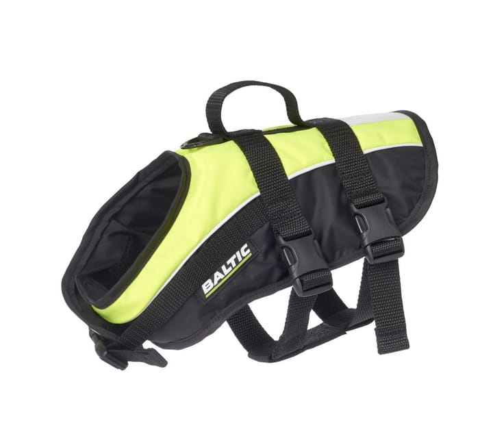 Baltic Mascot Flytevest til Hund Black/Uv-Yellow 40++kg Baltic