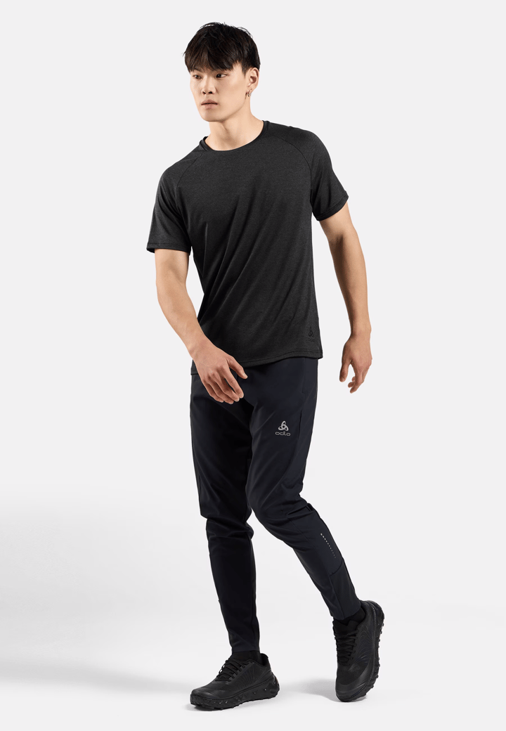Odlo Men's T-Shirt Crew Neck S/S Essential 365 Black Melange Odlo