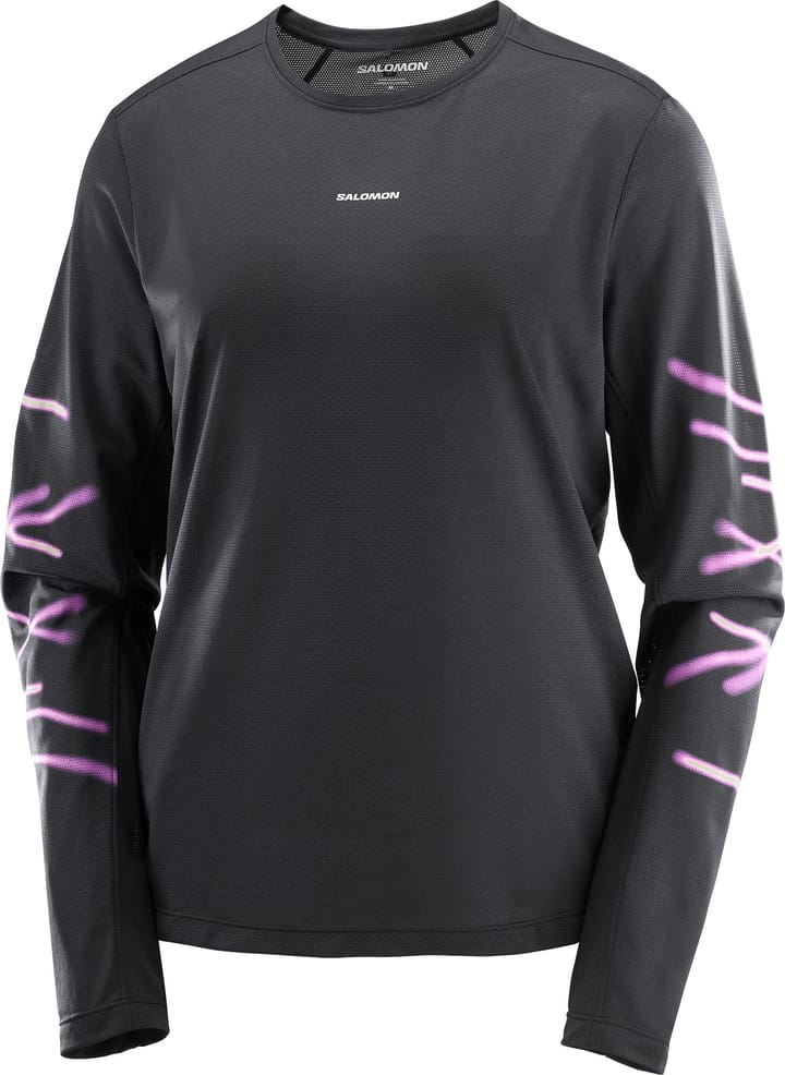 Salomon Shakeout Core Graphic Ls Tee W Deep Black Salomon