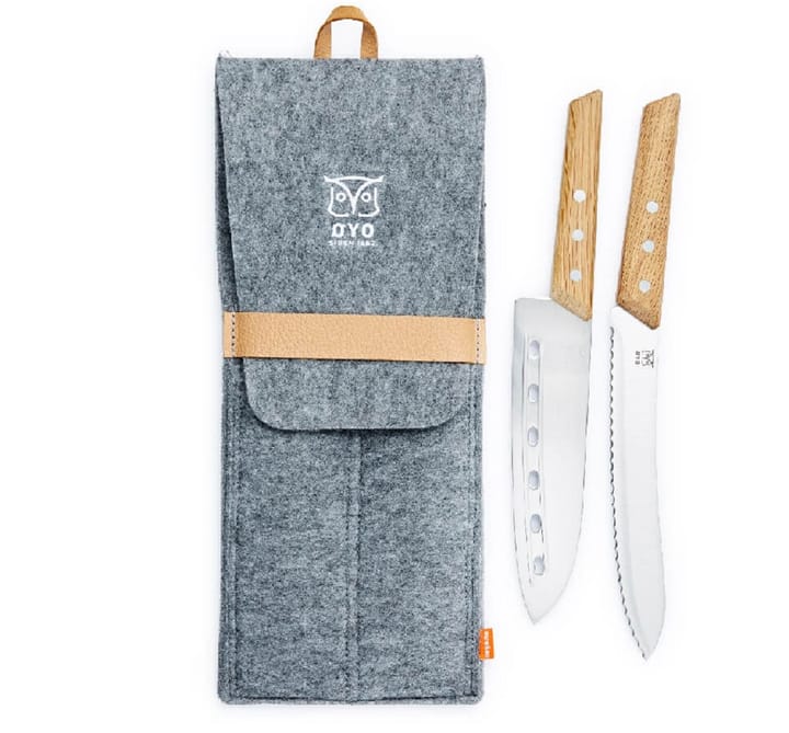 Øyo DUO UT PÅ TUR KNIVSETT Grey/Brown Øyo