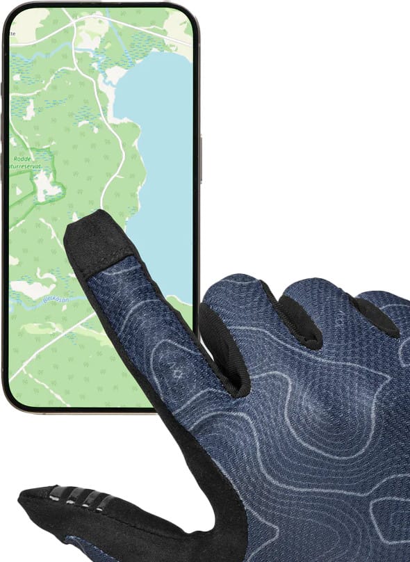 Gripgrab Rebel Full Finger Summer Gloves Navy Blue Gripgrab