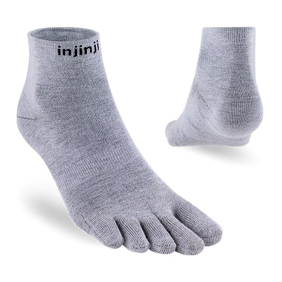 Injinji Men's Liner Mini-Crew Heather Gray Injinji