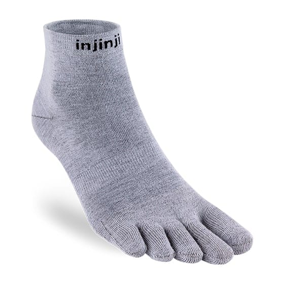 Injinji Men's Liner Mini-Crew Heather Gray Injinji