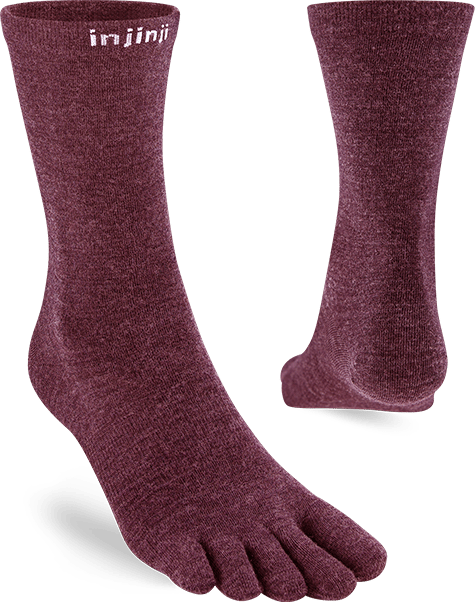 Injinji Liner Crew Wool Garnet Injinji