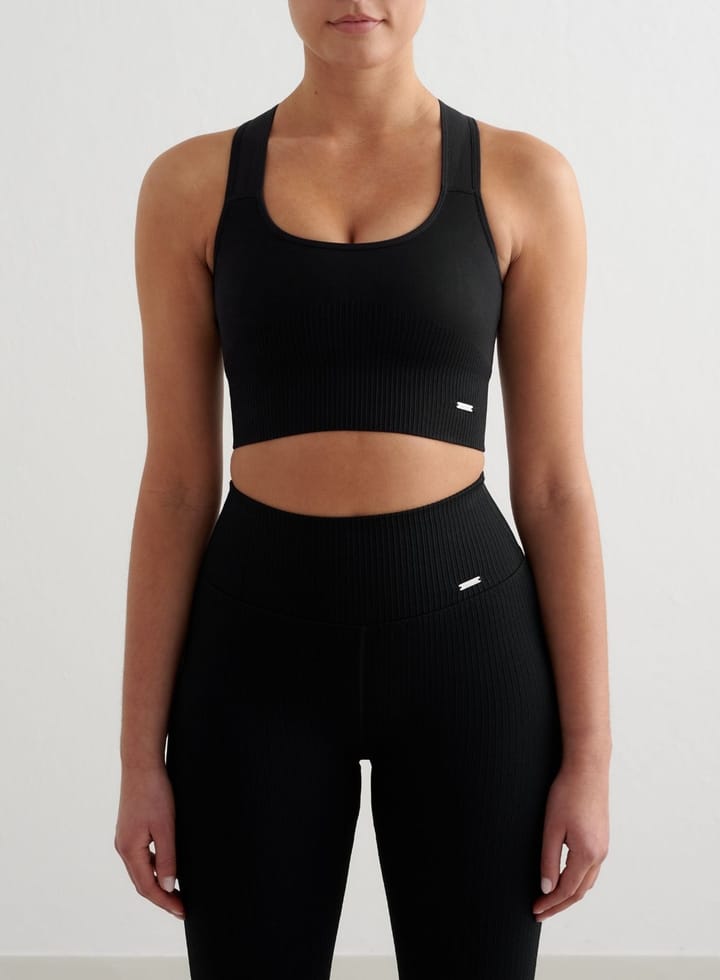 Aim'n Women's High Support Ribbed Bra Black Aim'n
