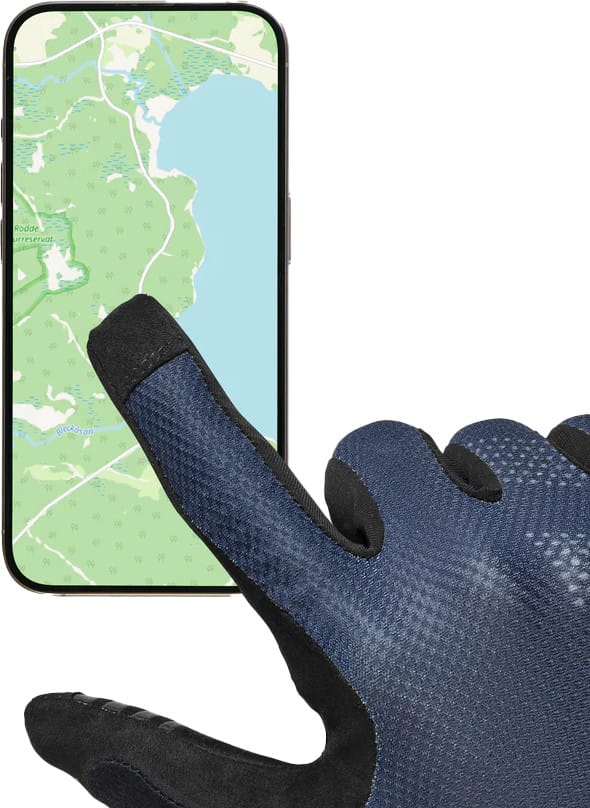Gripgrab Ride Lite Padded Full Finger Summer Gloves Navy Blue Gripgrab