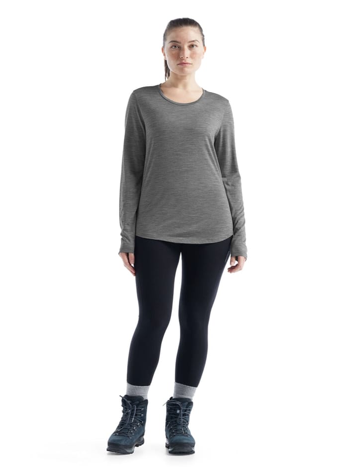Icebreaker Women's Sphere II Long Sleeve Tee Metro Hthr Icebreaker
