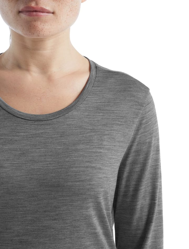 Icebreaker Women's Sphere II Long Sleeve Tee Metro Hthr Icebreaker