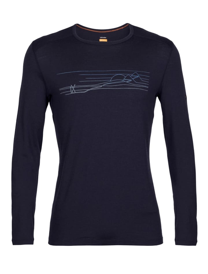 Icebreaker M 200 Oasis Ls Crewe Ski Stripes Midnight Navy Icebreaker Icebreaker M 200 Oasis Ls Crewe Ski Stripes Midnight Navy Icebreaker