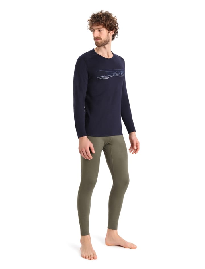 Icebreaker M 200 Oasis Ls Crewe Ski Stripes Midnight Navy Icebreaker Icebreaker M 200 Oasis Ls Crewe Ski Stripes Midnight Navy Icebreaker