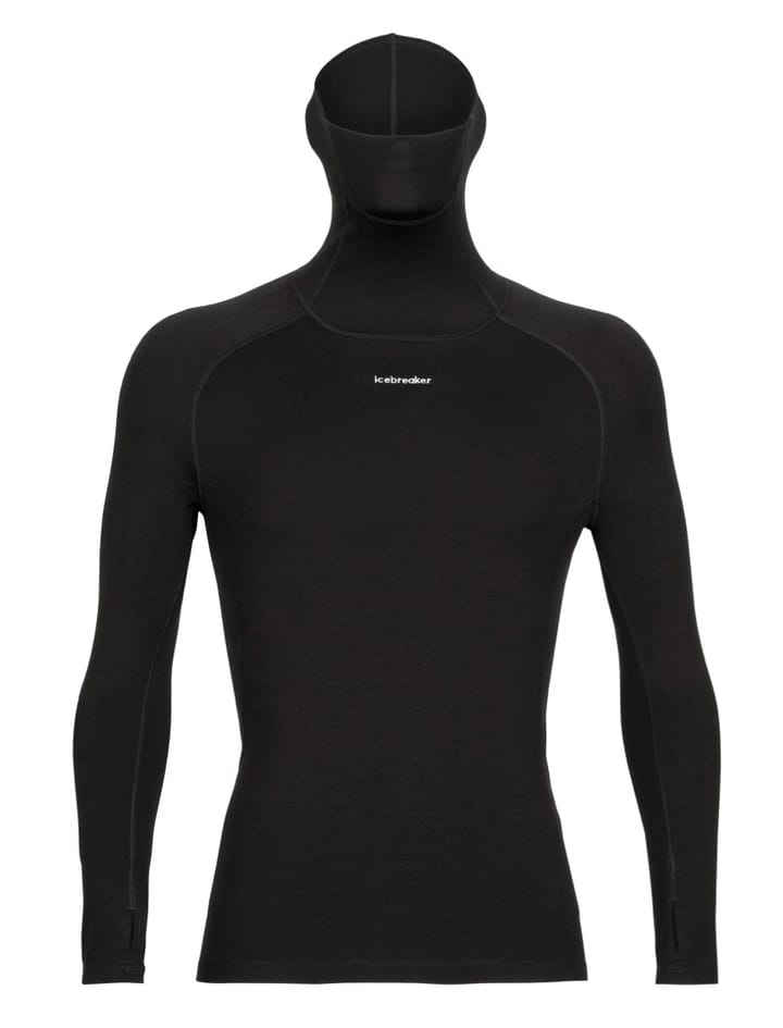 Icebreaker Men Merino LS Roll Neck Black Icebreaker Icebreaker Men Merino LS Roll Neck Black Icebreaker