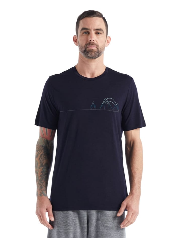 Icebreaker M Tech Lite II SS Tee Single Line Camp Midnight Navy Icebreaker Icebreaker M Tech Lite II SS Tee Single Line Camp Midnight Navy Icebreaker