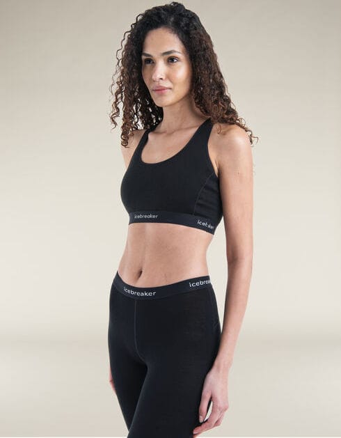 Icebreaker Women's Merino 125 Zoneknit Racerback Bra Black Icebreaker
