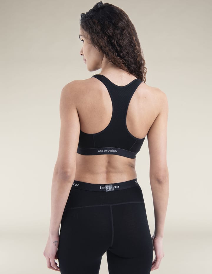Icebreaker Women's Merino 125 Zoneknit Racerback Bra Black Icebreaker