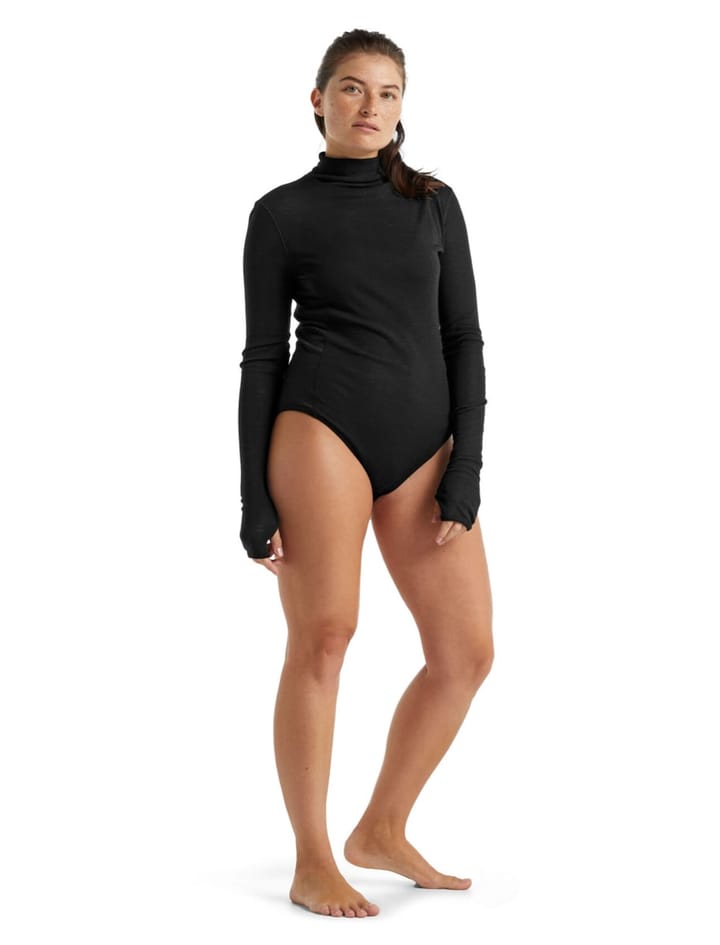 Icebreaker W Queens Ls High Neck Bodysuit Black Icebreaker Icebreaker W Queens Ls High Neck Bodysuit Black Icebreaker