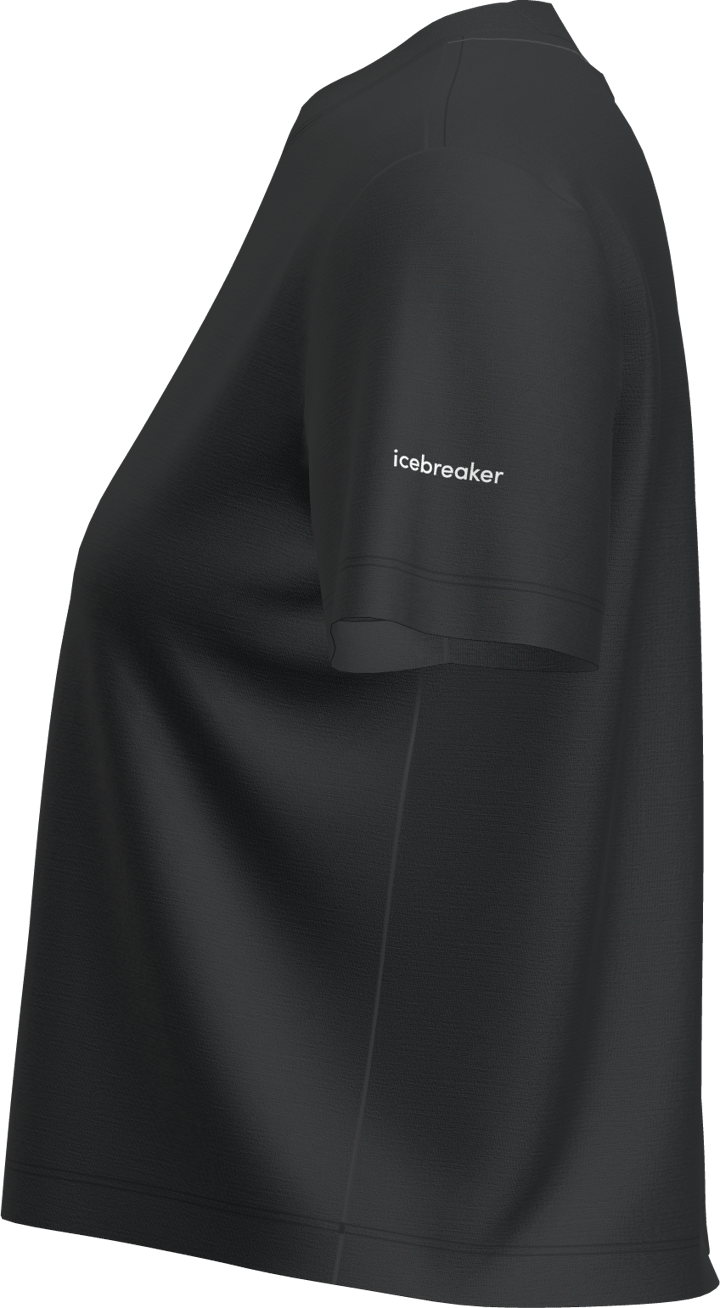 Icebreaker W Mer 150 Tech Lite Iii Ss Crop Tee Black Icebreaker