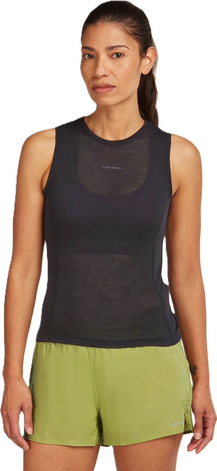 Icebreaker Women's Merino 75 Cool-Lite Featherlight Tank Black Icebreaker