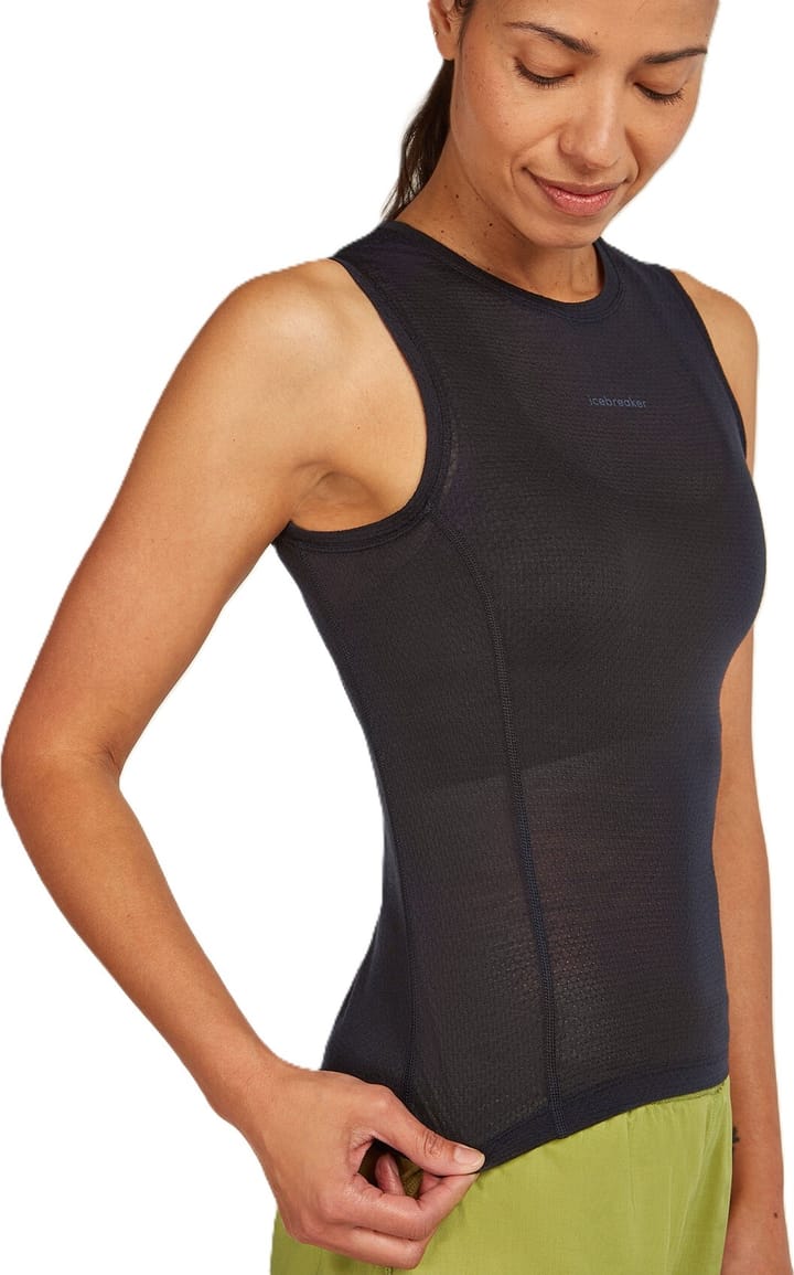 Icebreaker Women's Merino 75 Cool-Lite Featherlight Tank Black Icebreaker