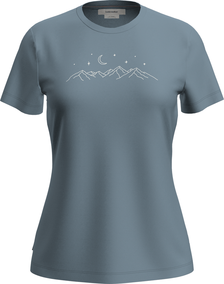 Icebreaker Women Merino 150 Tech Lite Ss Tee Sparkling Stars Flint Blue Icebreaker