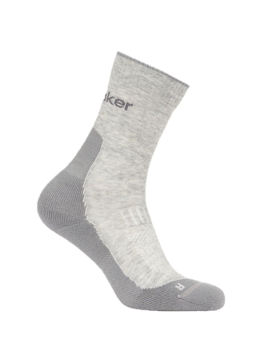Icebreaker W Mer Hike+ Medium Crew Blizzard Hthr/alloy