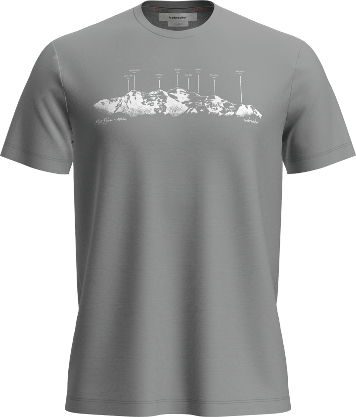 Icebreaker Men's Merino 150 Tech Lite Ss Tee The Peaks Proto Grey Icebreaker
