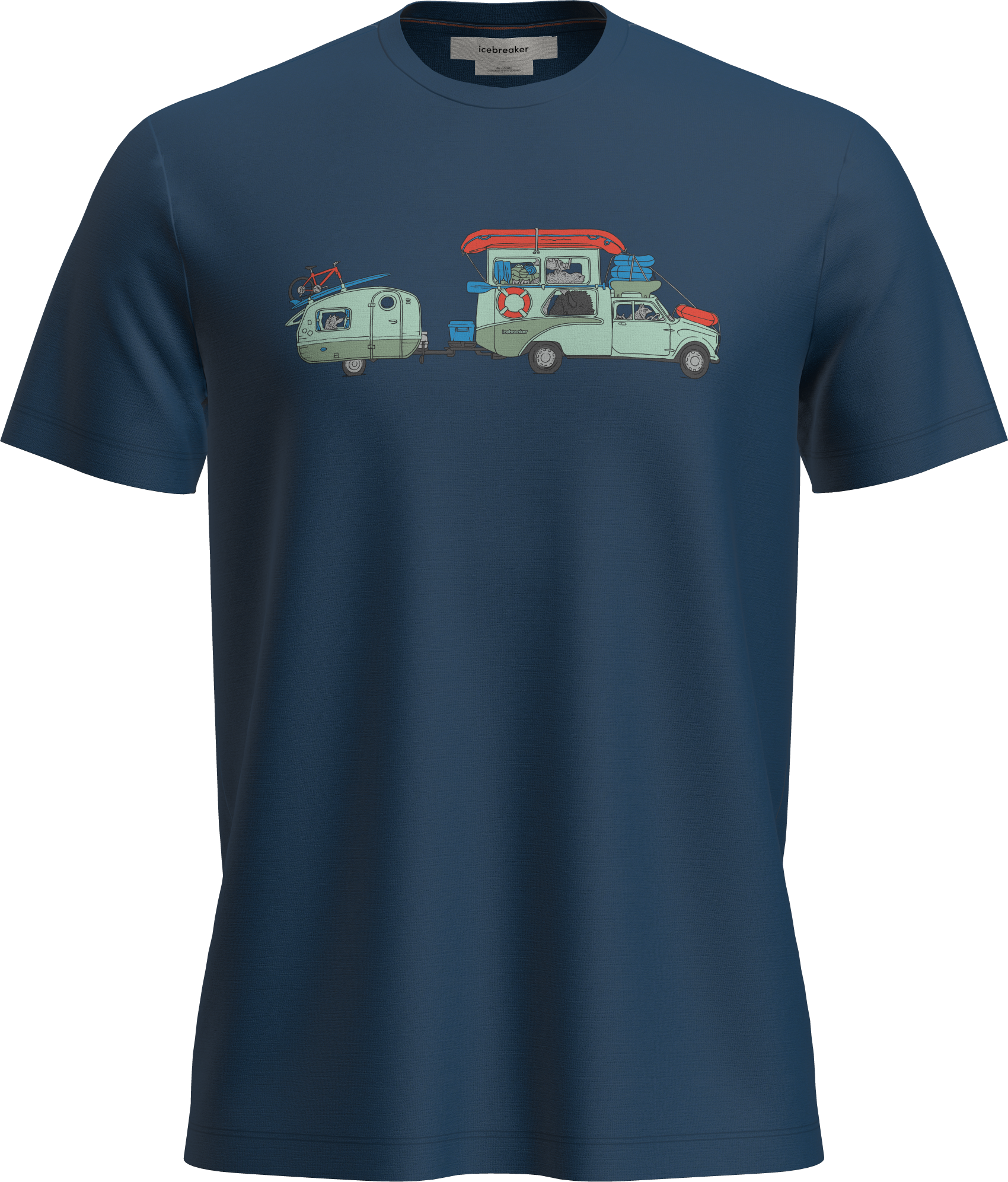 Icebreaker Men's Merino 150 Tech Lite Ss Tee Transportage Atlantis  M