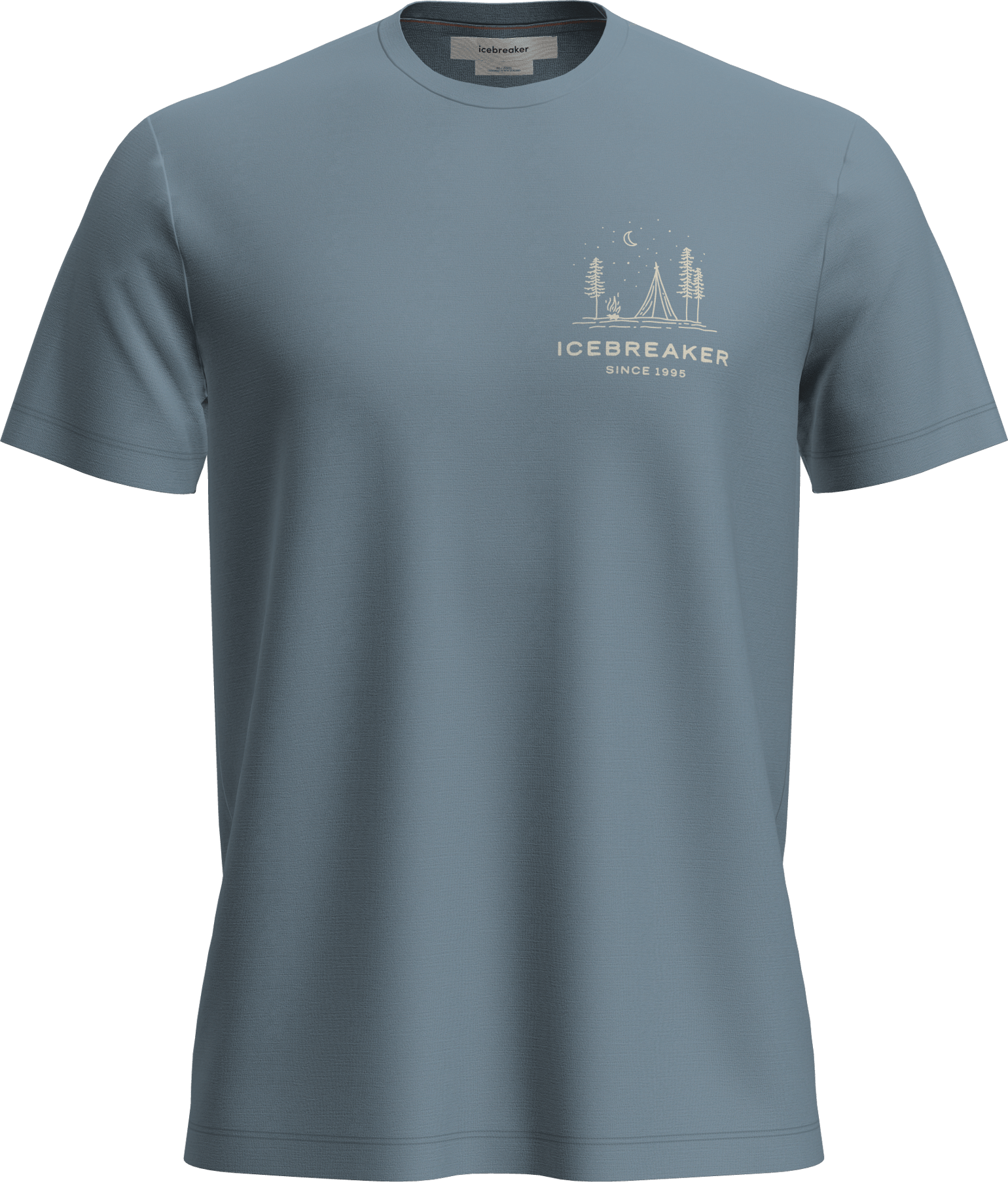 Icebreaker Men Merino 150 Tech Lite Ss Tee Peaceful Pass Flint Blue