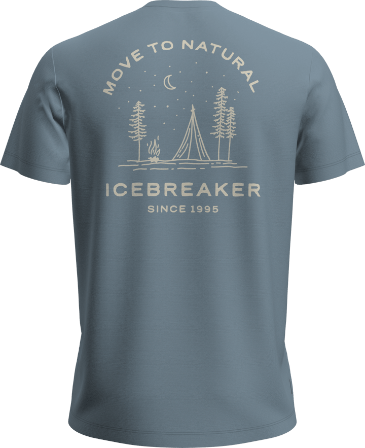 Icebreaker Men Merino 150 Tech Lite Ss Tee Peaceful Pass Flint Blue Icebreaker