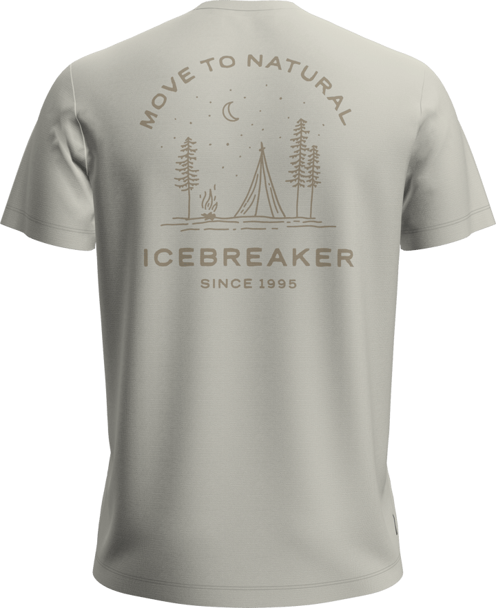 Icebreaker Men's Merino 150 Tech Lite Peaceful Pass T-shirt Ecru Hthr Icebreaker