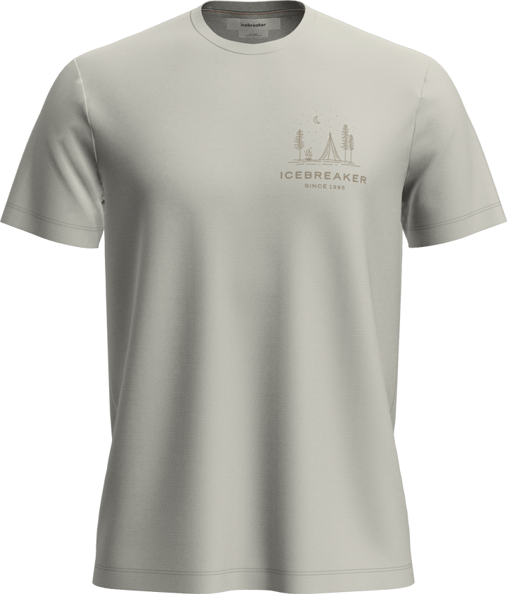 Icebreaker Men's Merino 150 Tech Lite Peaceful Pass T-shirt Ecru Hthr Icebreaker