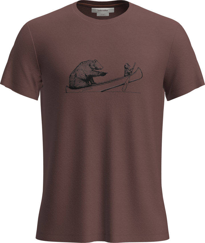 Icebreaker Men's Merino Blend Core Ss Tee Canoe Companions Carob Icebreaker