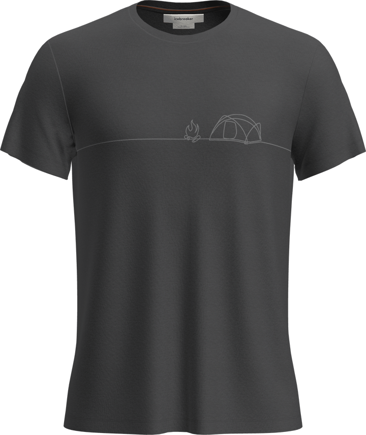 Icebreaker Men's Merino Blend Core Ss Tee Single Line Camp Obsidian Icebreaker