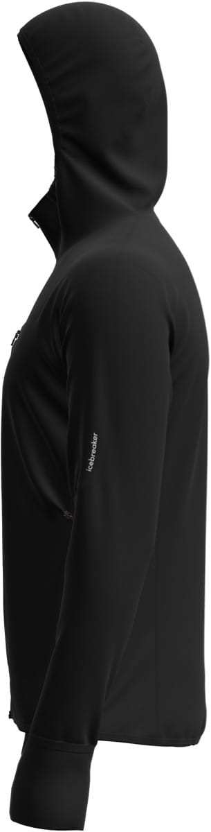 Icebreaker Men Merinoblend  300 Realfleece™ Descend Ls Zip Hoodie Black Icebreaker