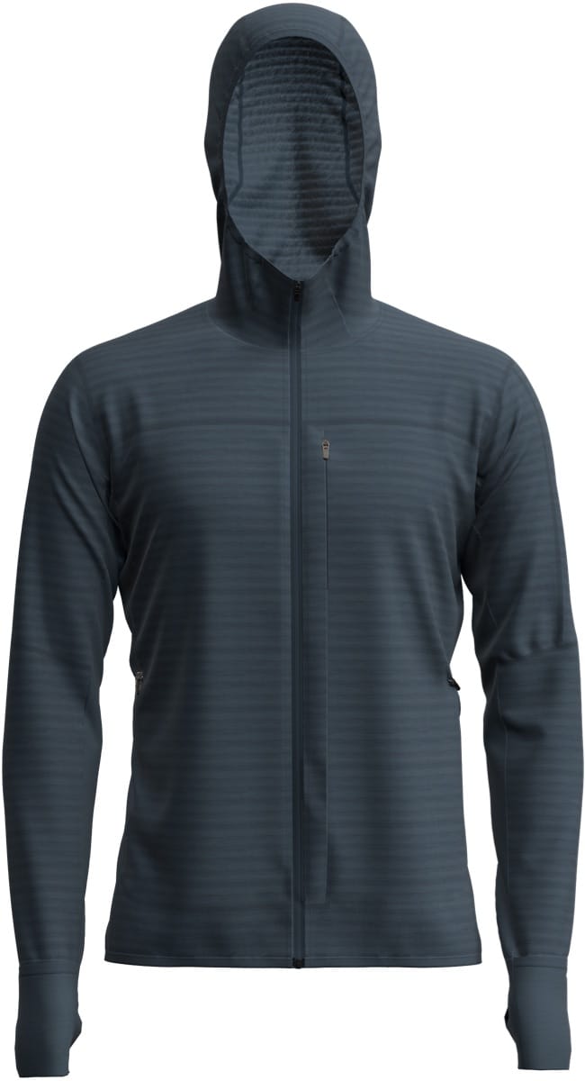 Icebreaker Men Merinoblend  300 Realfleece™ Descend Ls Zip Hoodie Abyss Icebreaker
