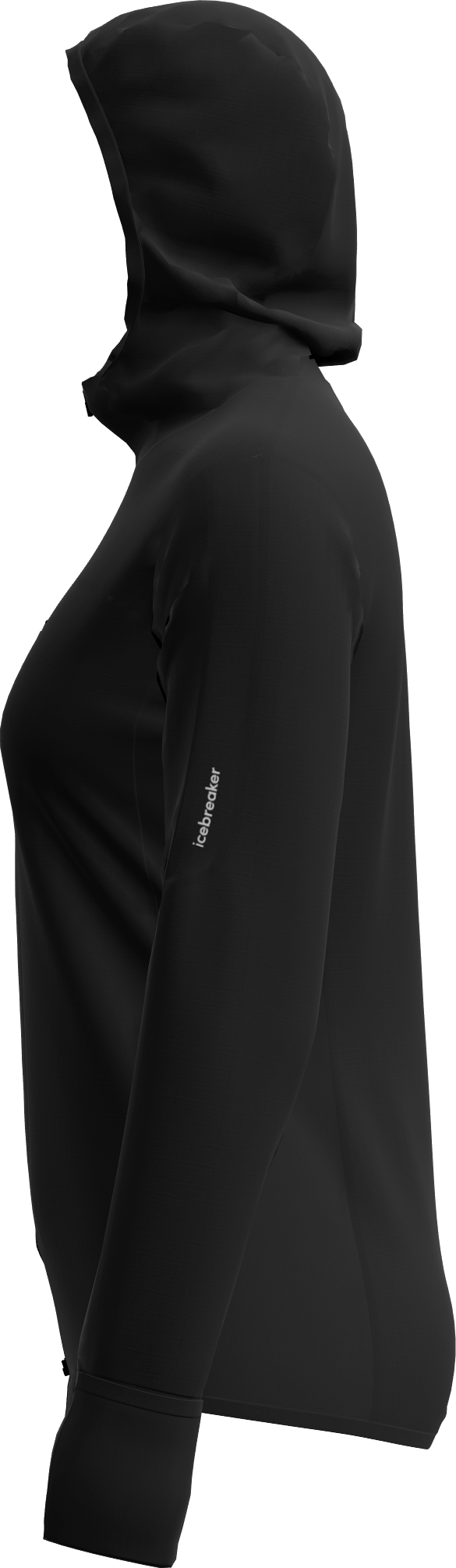 Icebreaker Wom Mer  300 Realfleece Desc Ls Zip Hoo Black Icebreaker