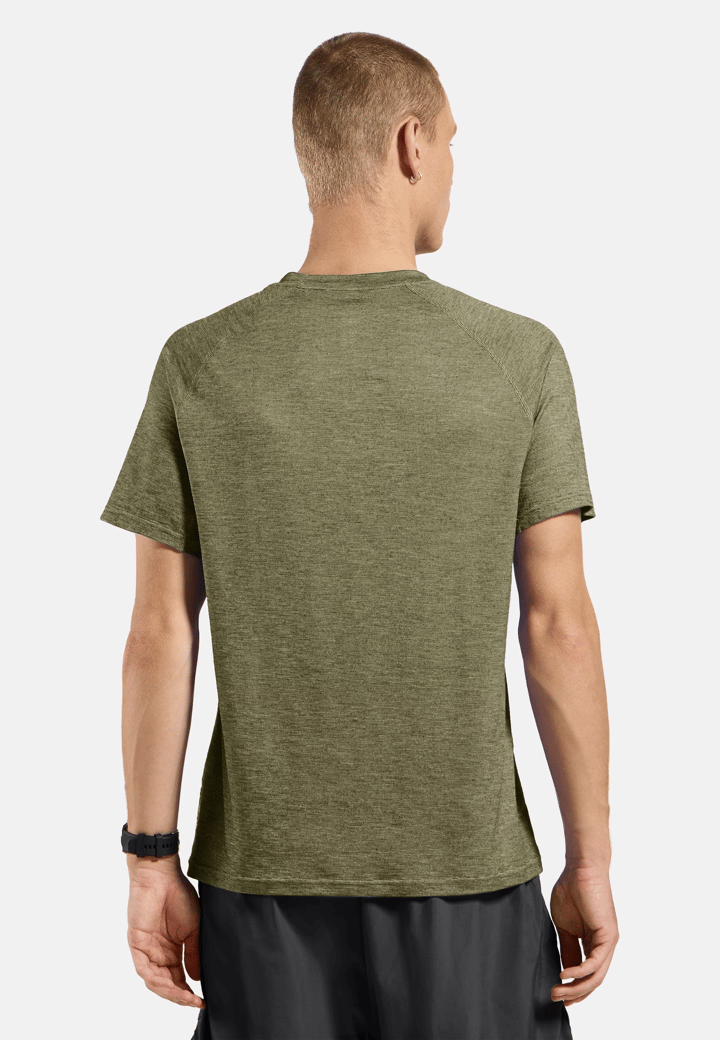 Odlo Men's T-Shirt Crew Neck S/S X-Alp Pw 115 Guacamole Melange Odlo