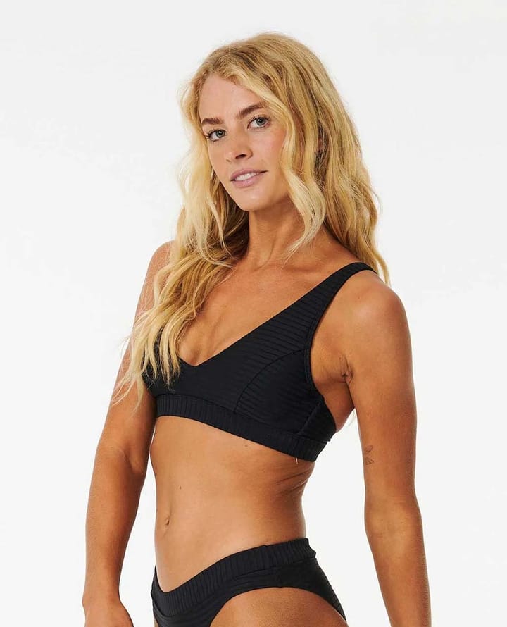 Rip Curl Women's Premium Surf D Cup Deep V Bikini Top Black Rip Curl
