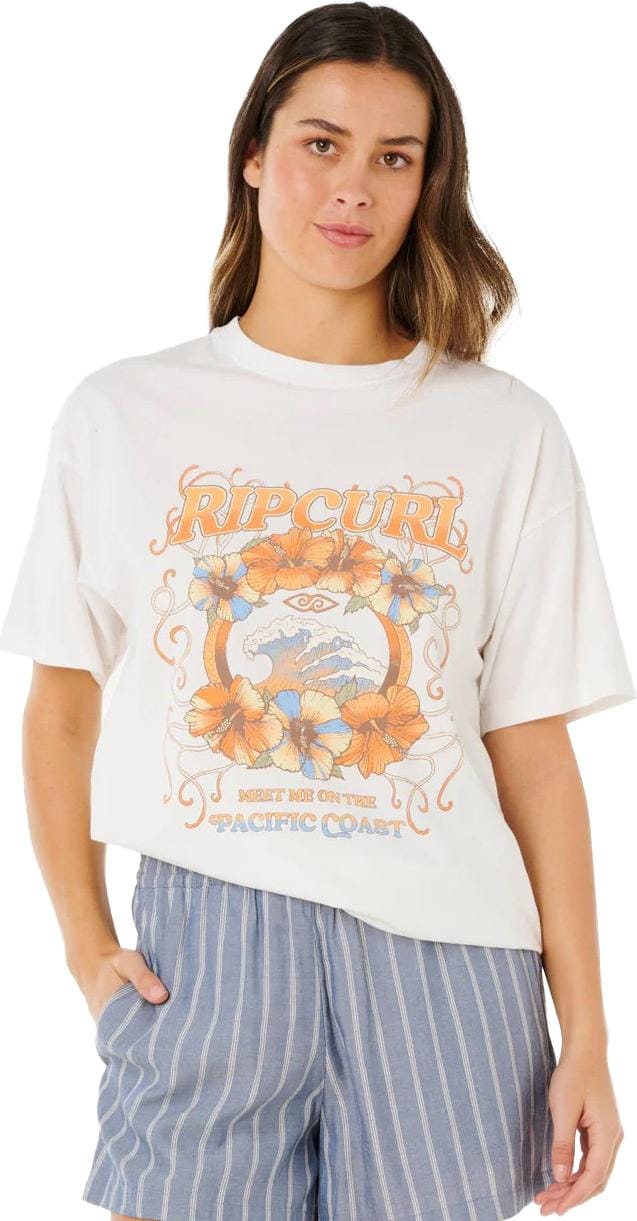 Rip Curl Women's Pacific Coast Heritage Tee Bone Rip Curl