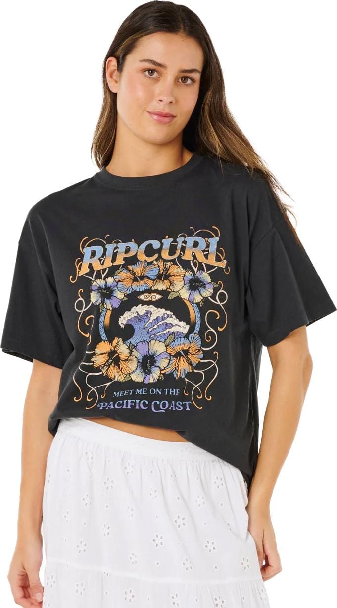 Rip Curl Women's Pacific Coast Heritage Tee Washed Black